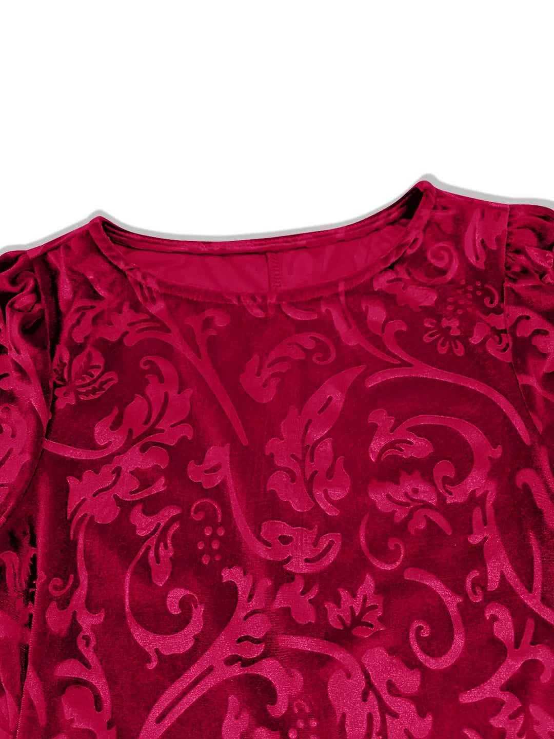 Velvet Floral Bodycon Mini Dress
