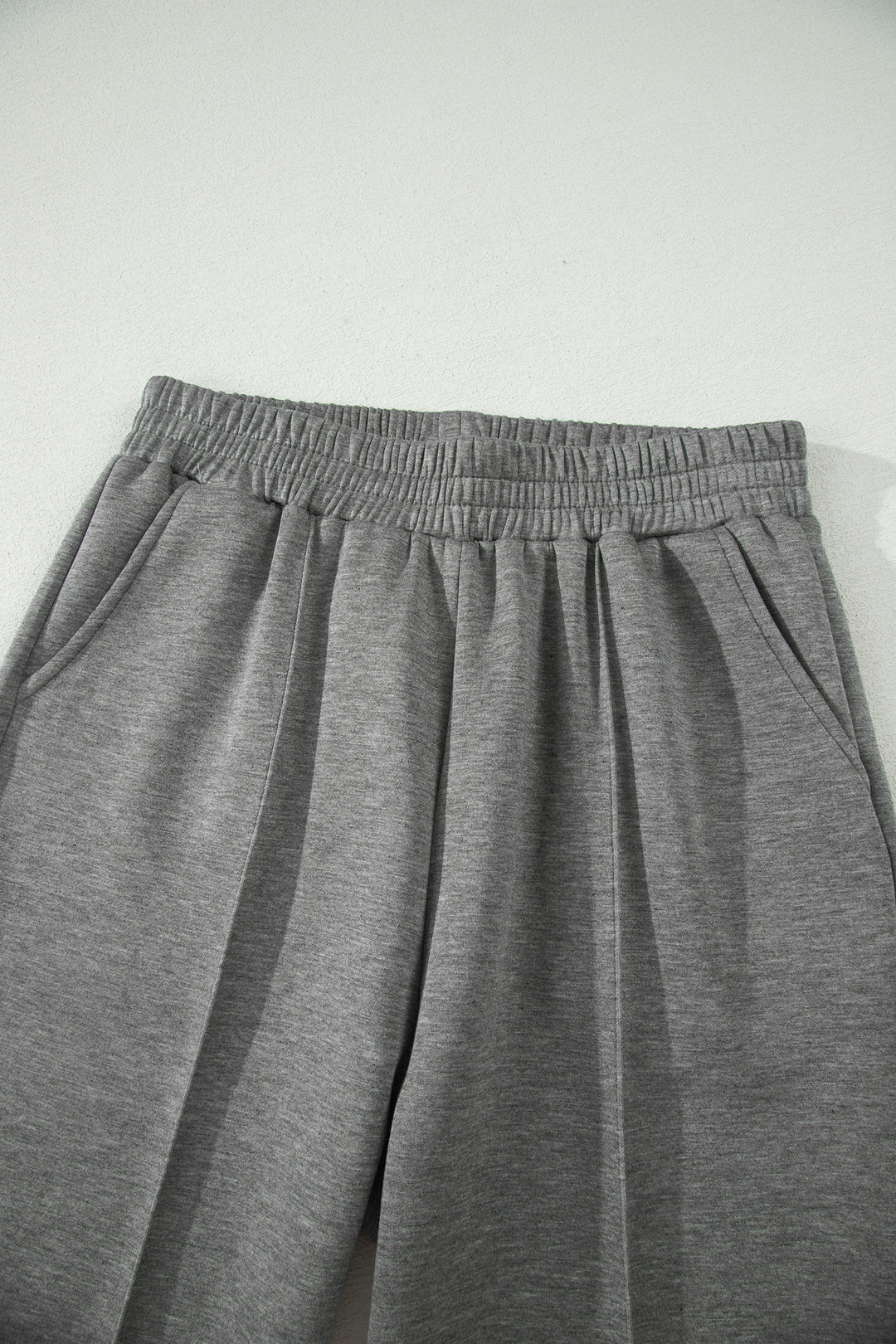 Gray Half Zip Polo Tee Casual Pant Set