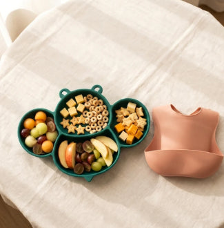 Soft Waterproof Silicone Baby Bib with Food Catcher, Baby Silicone Bib