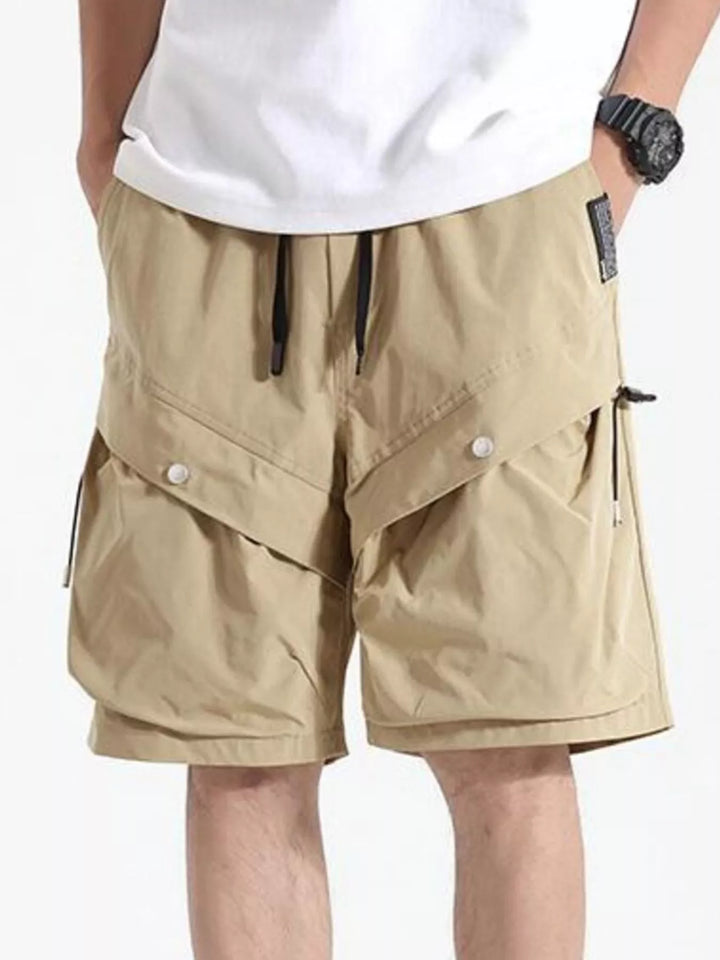 Men's Plus Size Drawstring Pocketed Shorts