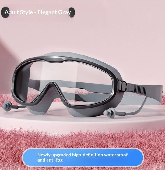 Swimming Goggles Large Frame Waterproof Anti-fog HD Glasses Equipment Men And Women Swimming Goggles