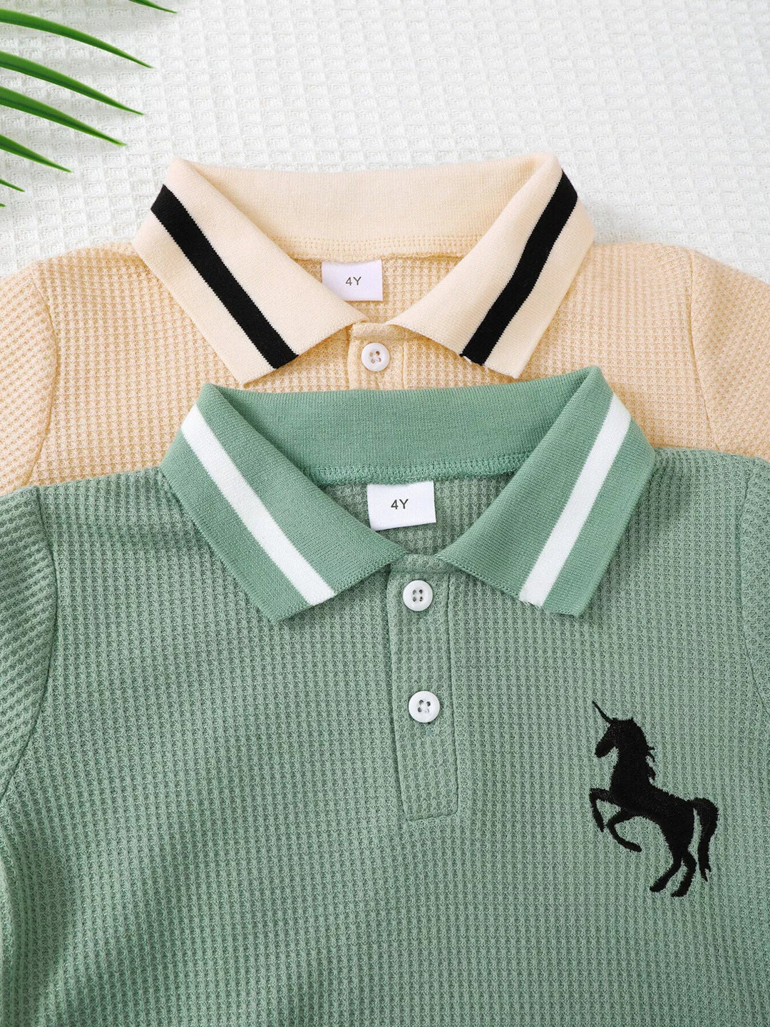 Children's Unicorn Embroidered Short Sleeve Polo