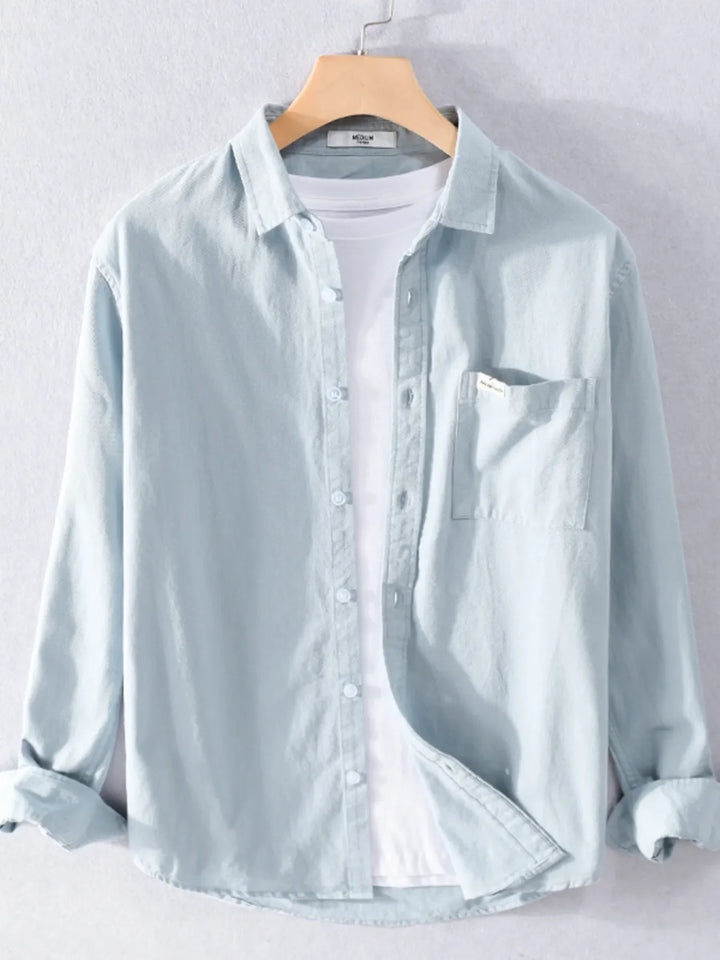 Men's Plus Size Button Up Long Sleeve Shirt