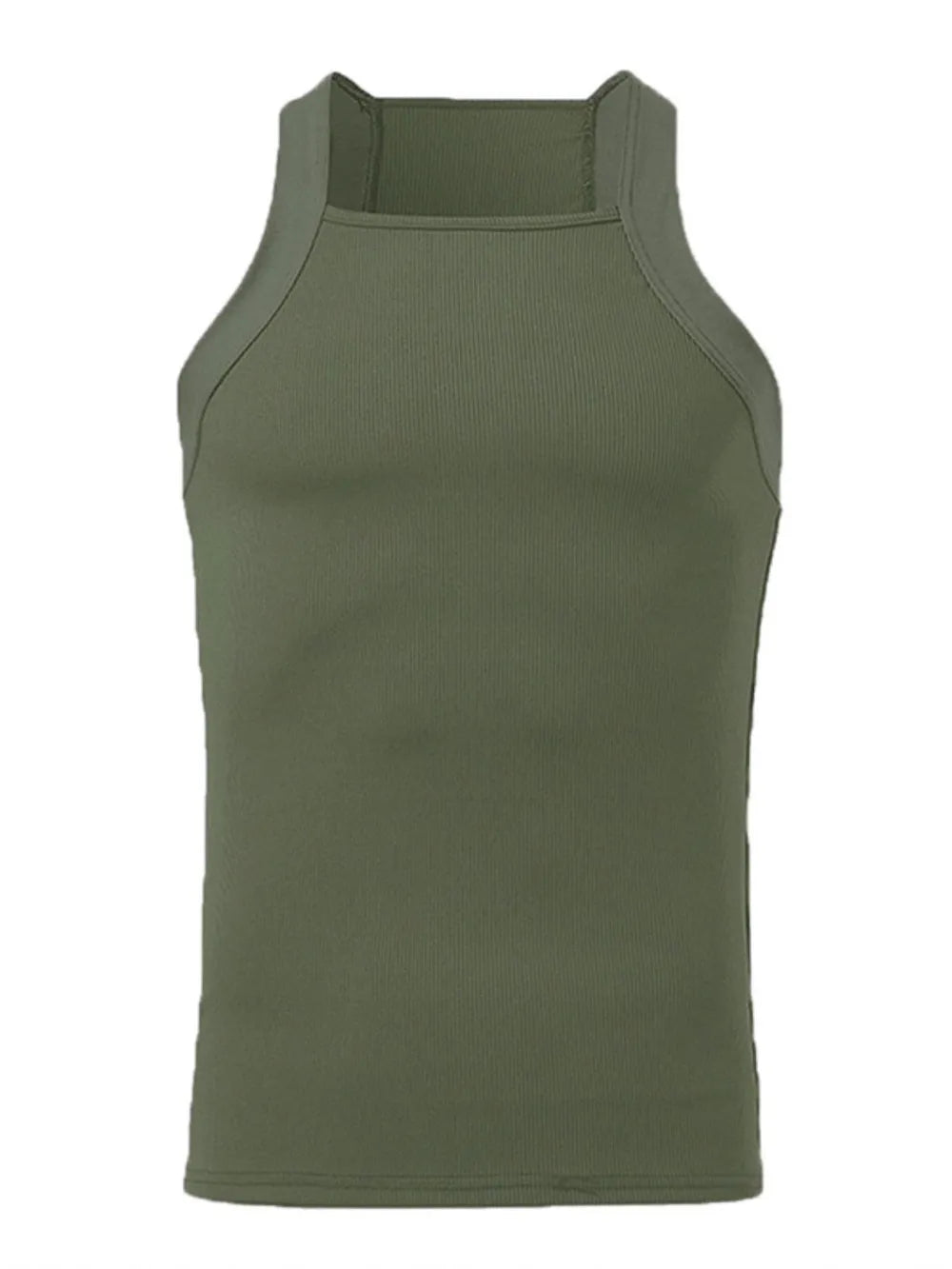 Men's Full Size Square Neck Wide Strap Tank Plus Size