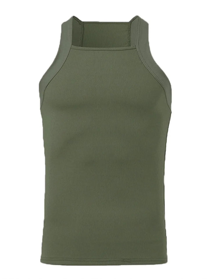 Men's Full Size Square Neck Wide Strap Tank Plus Size