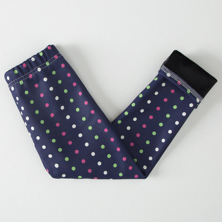 Basic Fleece-lined Extra-thick Childrens Leggings