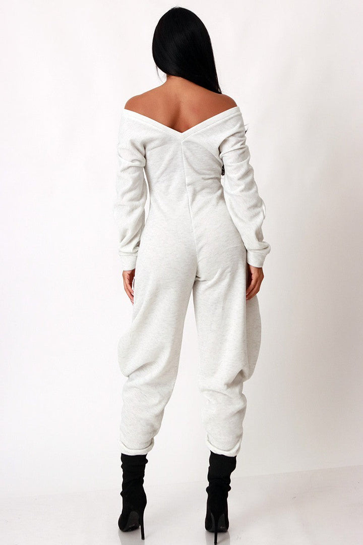 My Comfort Zone Lounge Jumpsuit- Grey