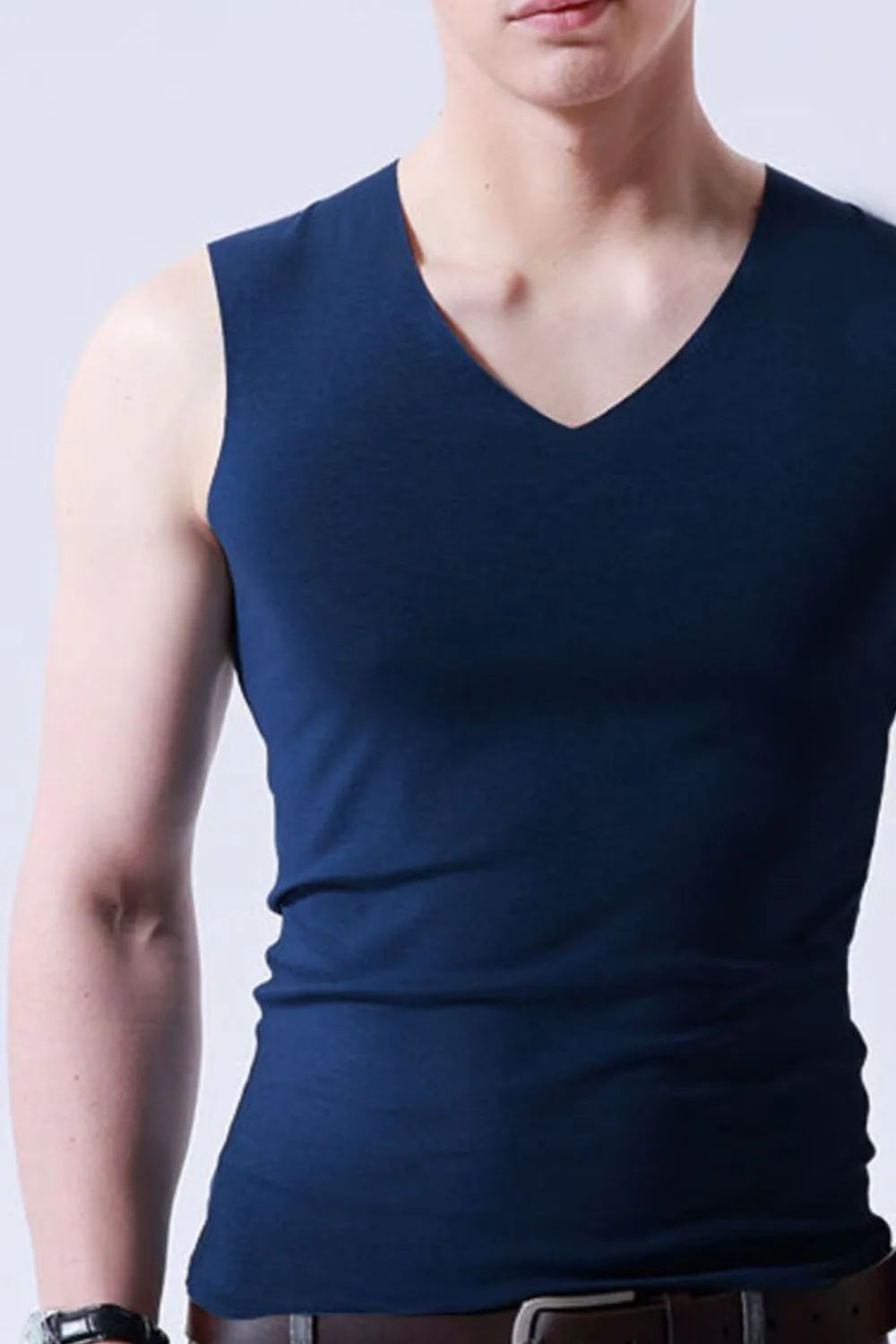 Men's Plus Size Basic Style V-Neck Tank