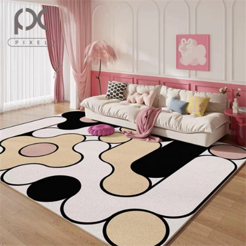 Bedside Rug Mat Home Use Cream Style Floor Mat