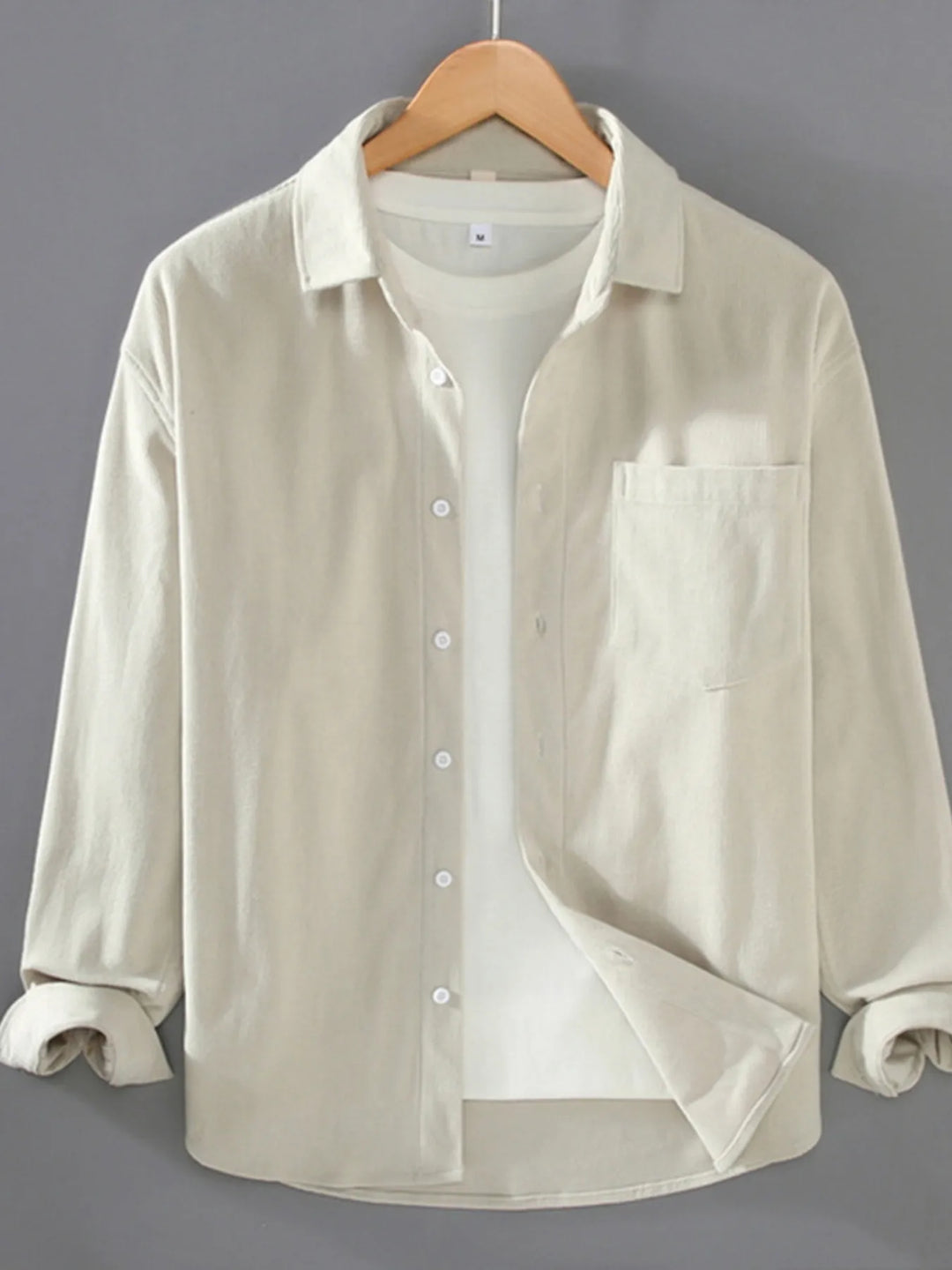 Men's Plus Size Button Up Long Sleeve Shirt