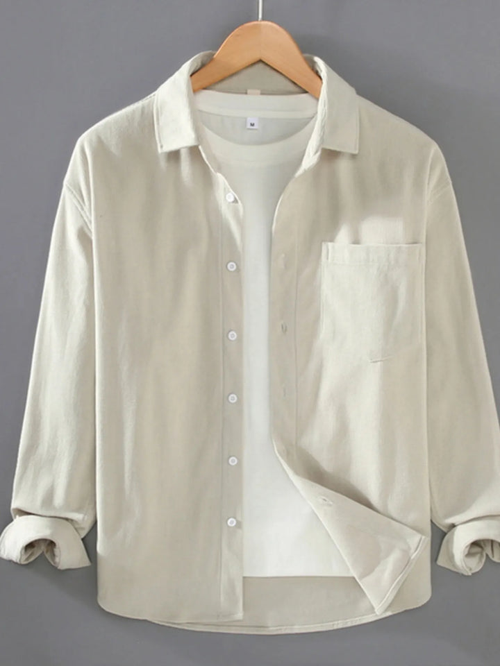 Men's Plus Size Button Up Long Sleeve Shirt