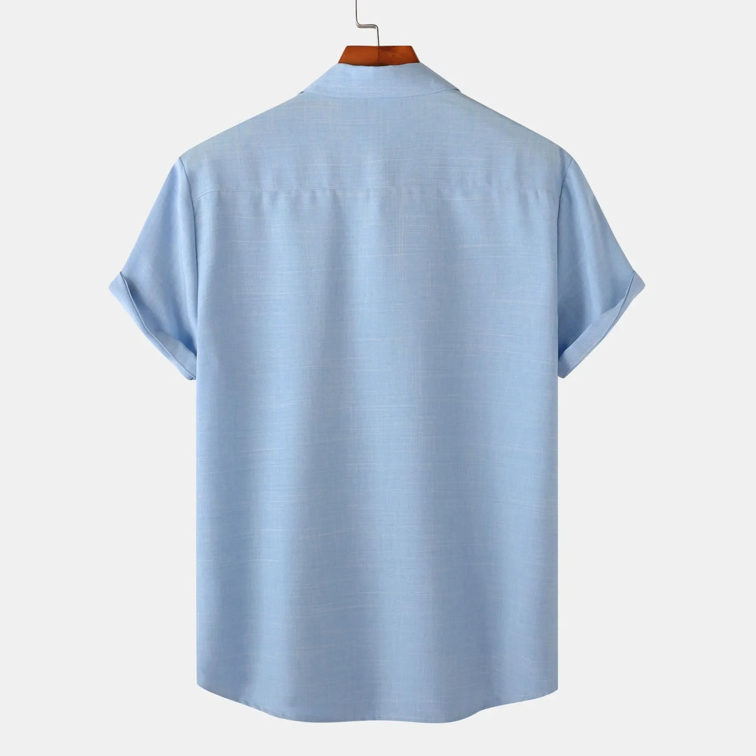 Men's Plus Size Button Up Short Sleeve Shirt