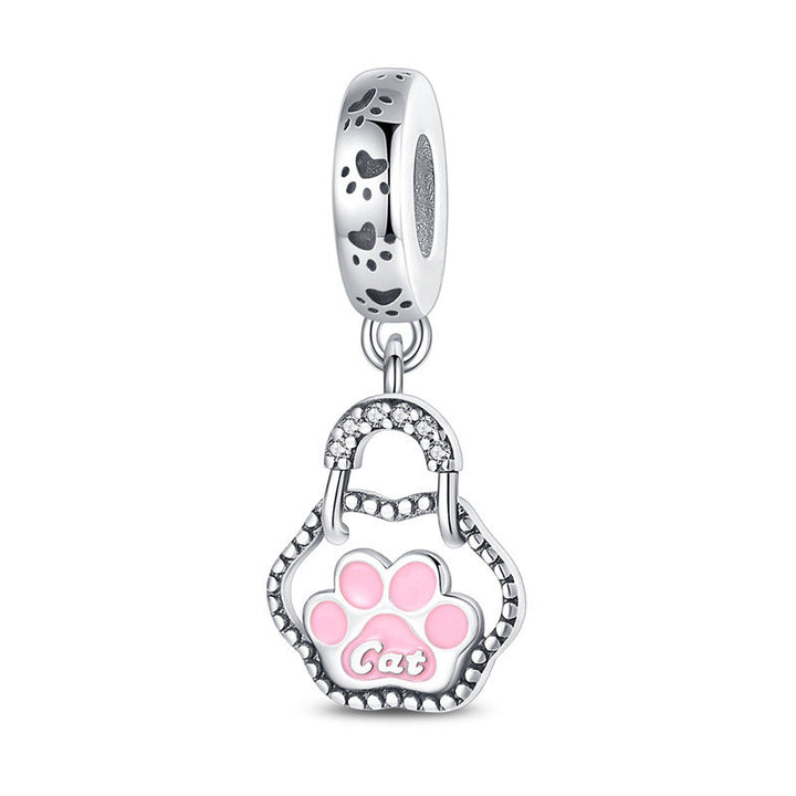 DIY Bracelet With A Cute Paw-print Pendant And Beads