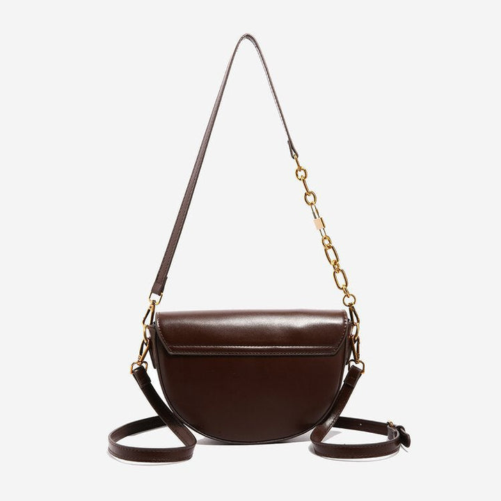 Minimalist Small Square Shoulder Bag Saddle