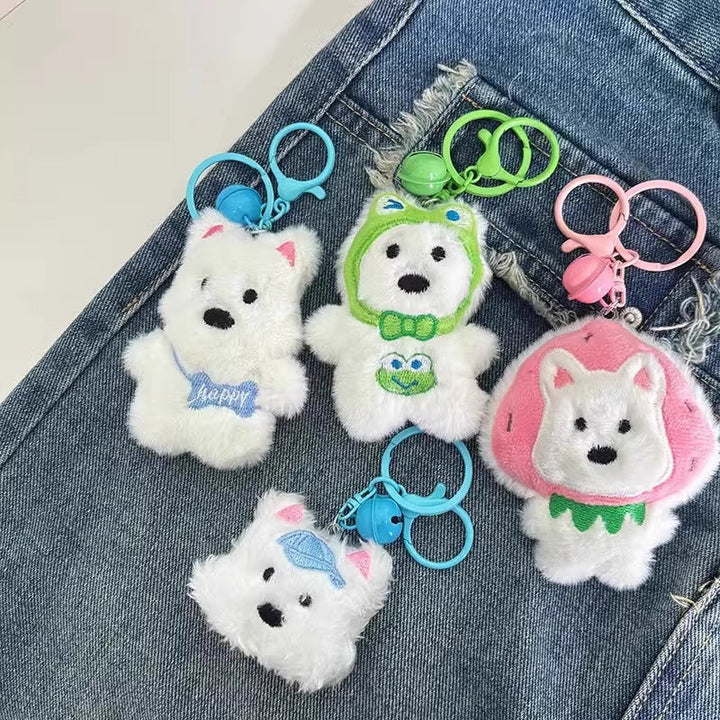 Cute West Highland Terrier Plush Pendant Keychain