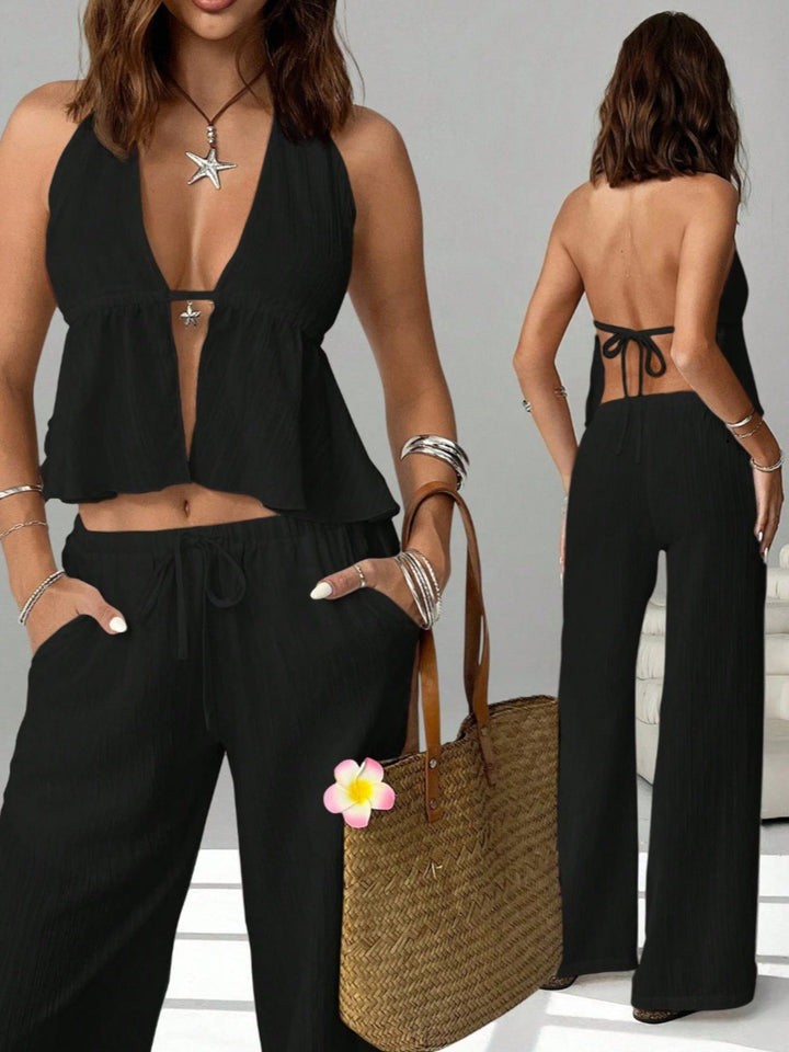 Halter Neck Cami and Pants Set
