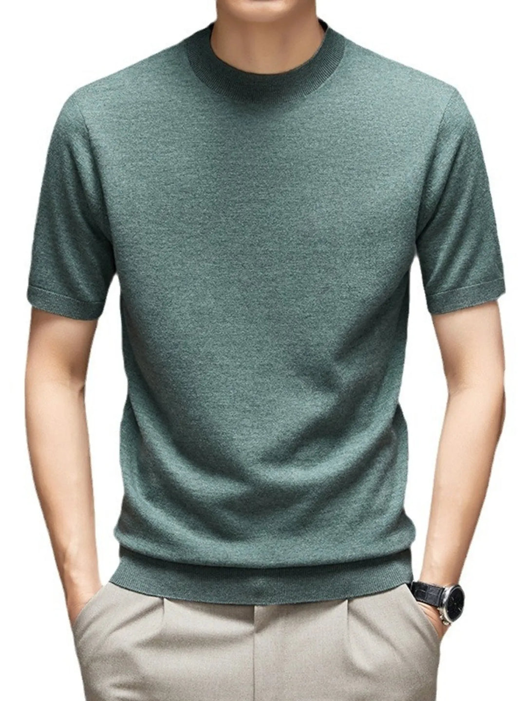 Men's Plus Size Round Neck Short Sleeve Top