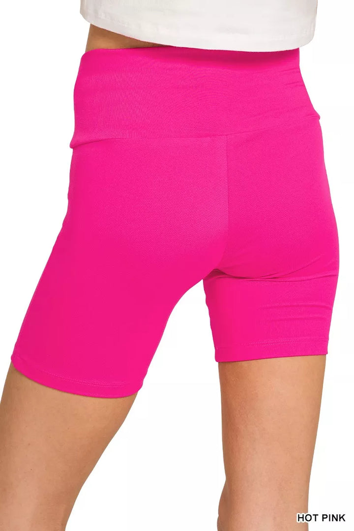 Zenana Brushed Dty Microfiber Top & Biker Shorts
