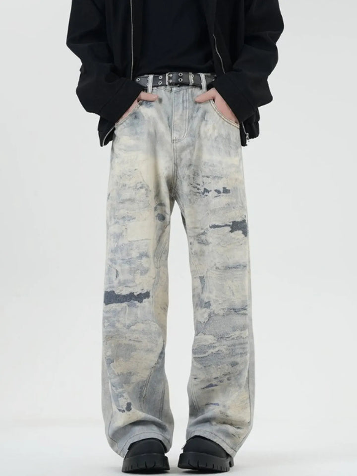 Men's Full Size Wide Leg Jeans Plus Size