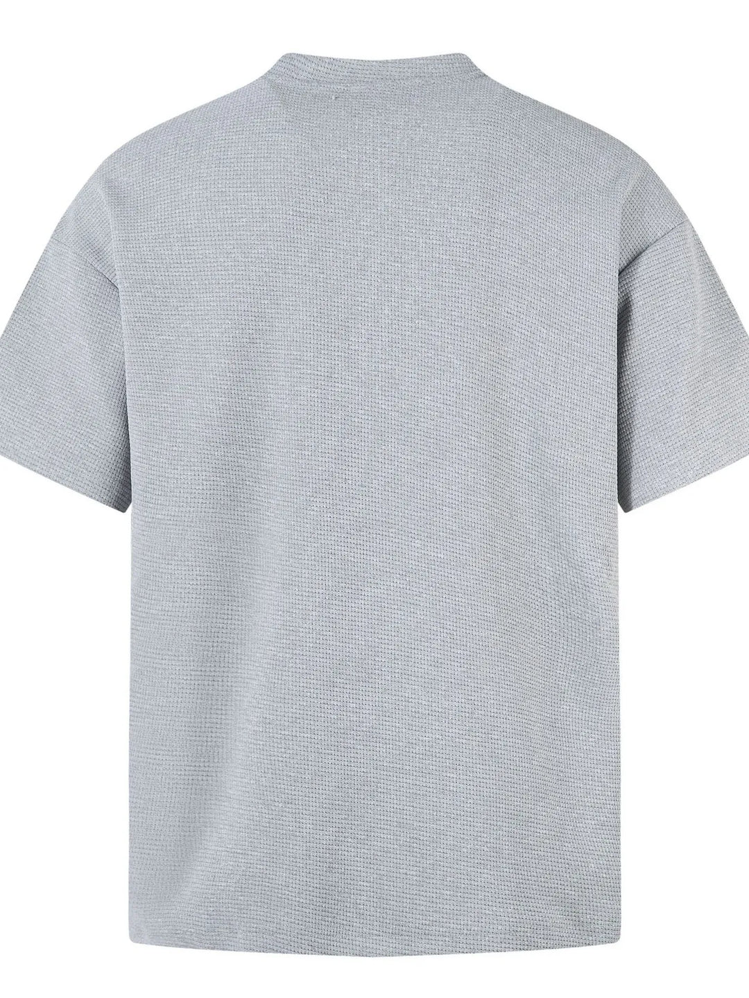 Men's Henley Structured Waffle-Knit T-Shirt