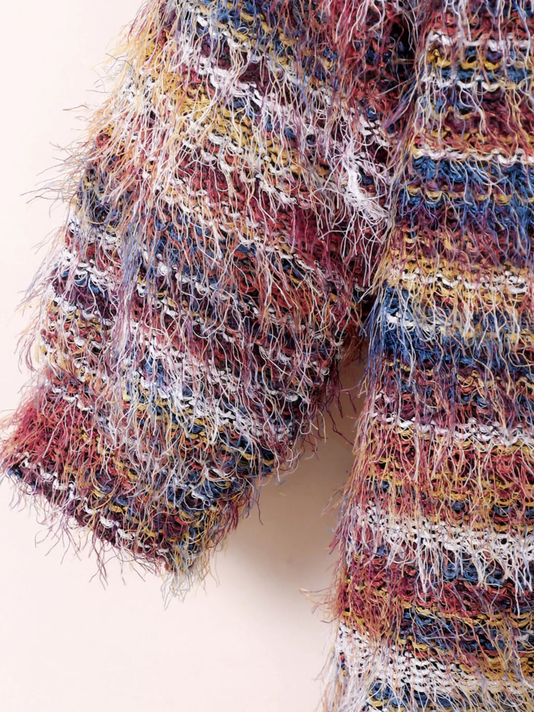 Children's Colorful Knitted Fuzzy Cardigan