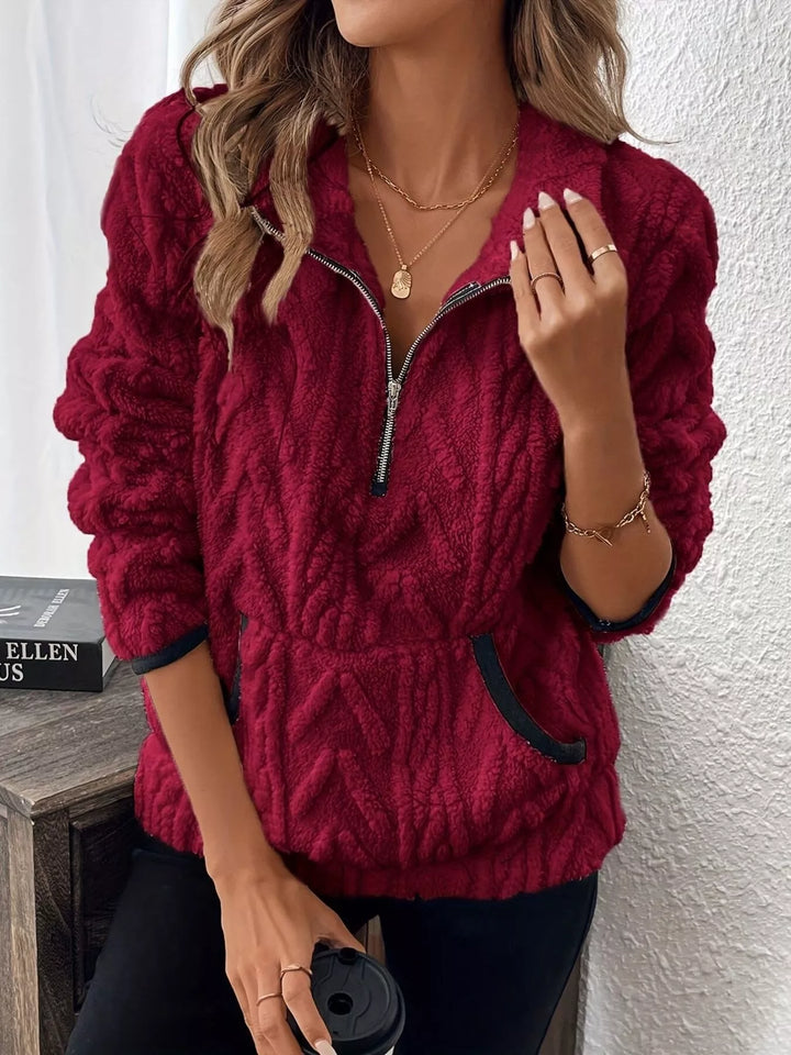 Cozy Sherpa Half Zip Sweatshirt