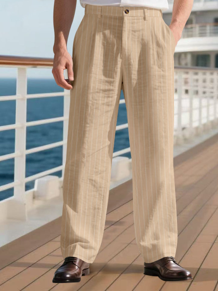 Men's Full Size Striped Wide Leg Pant Plus Size