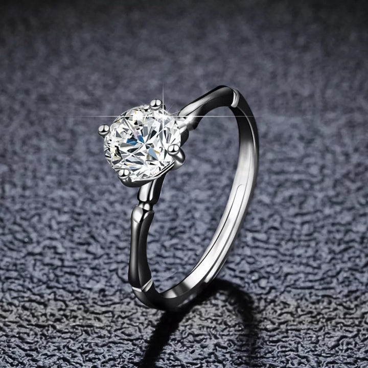 1 Carat Moissanite Minimalist Ring