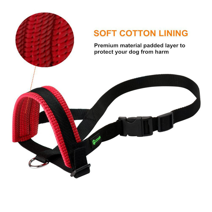 Dog Mouth Muzzle Anti Bark Dog Collar Breathable Dog Training Tool Nylon Muzzle Set With Stripes Summer Pet Leashes