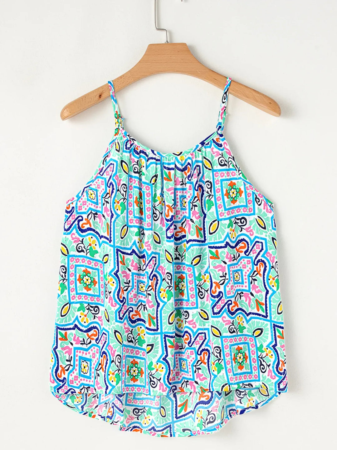 Rhinestone Floral Printed Cami Top