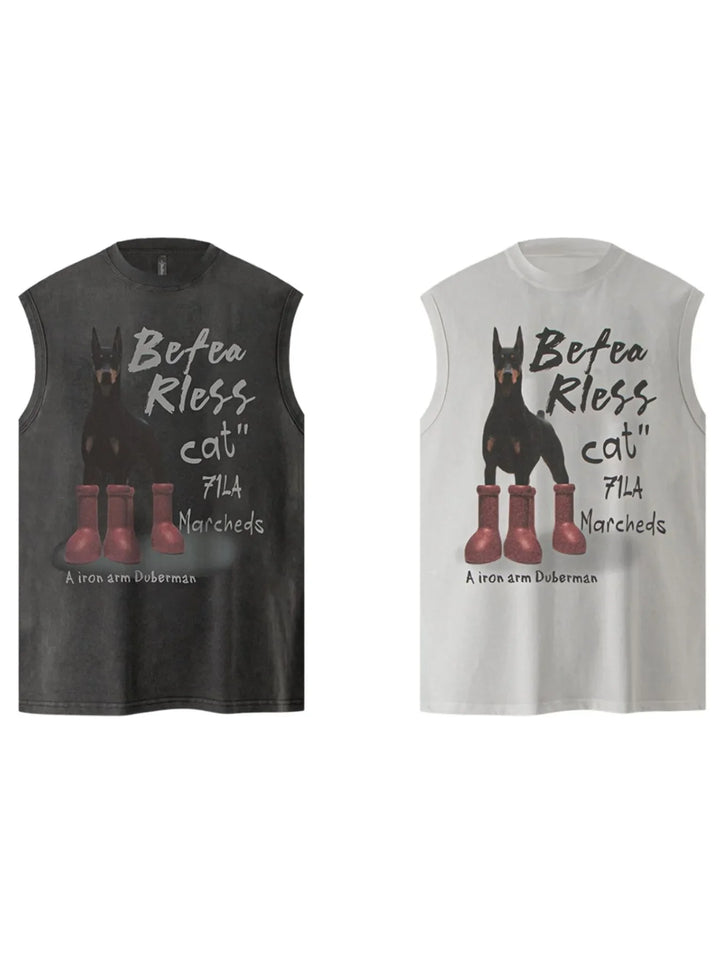 Men's Graphic Sleeveless Round Neck Tank