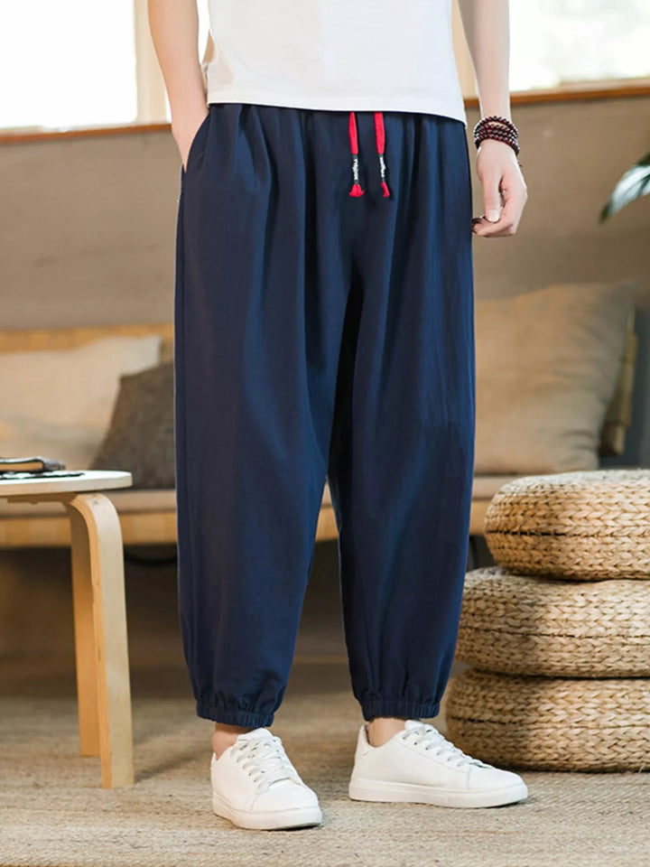 Men's Plus Size Casual Loose Fit Drawstring Joggers