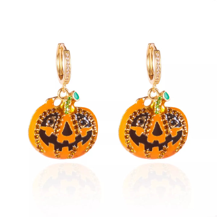Halloween Pumpkin Drop Earrings