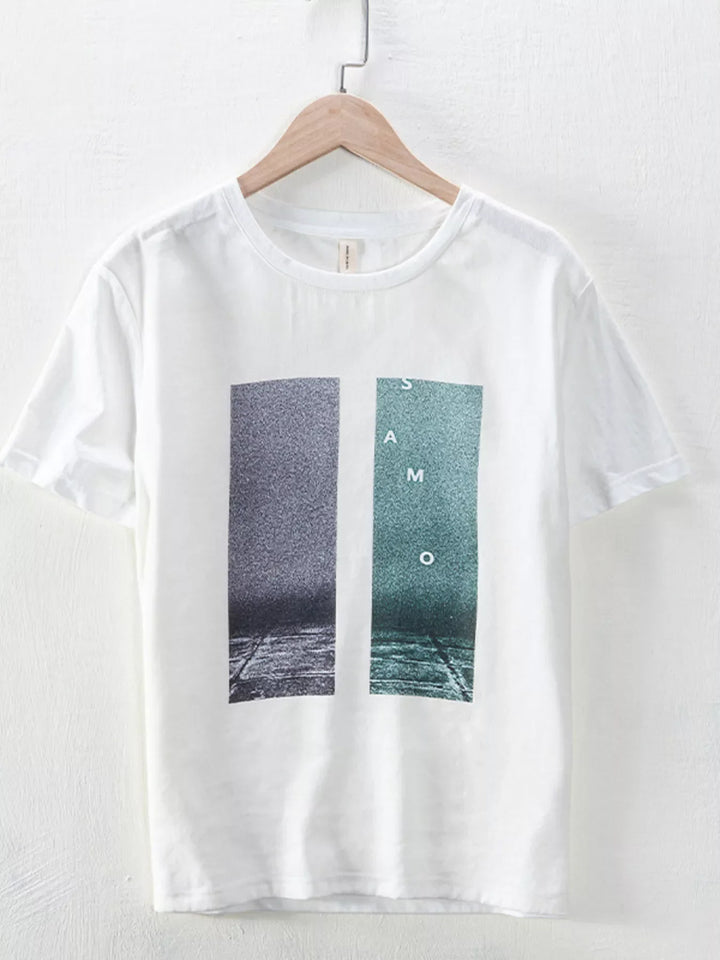 Men's Plus Size Round Neck Short Sleeve T-Shirt