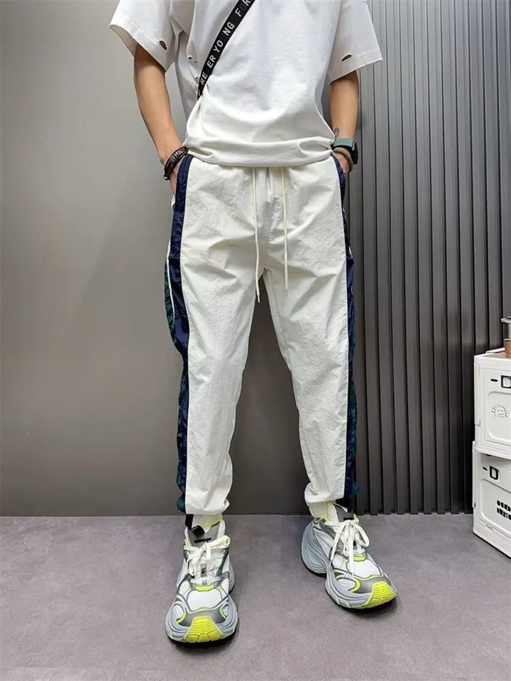 Men's Plus Size Contrast Drawstring Pants