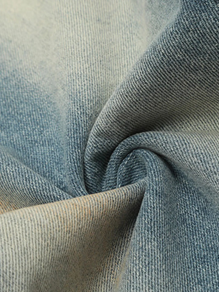 Men's Washed Straight Leg Jeans