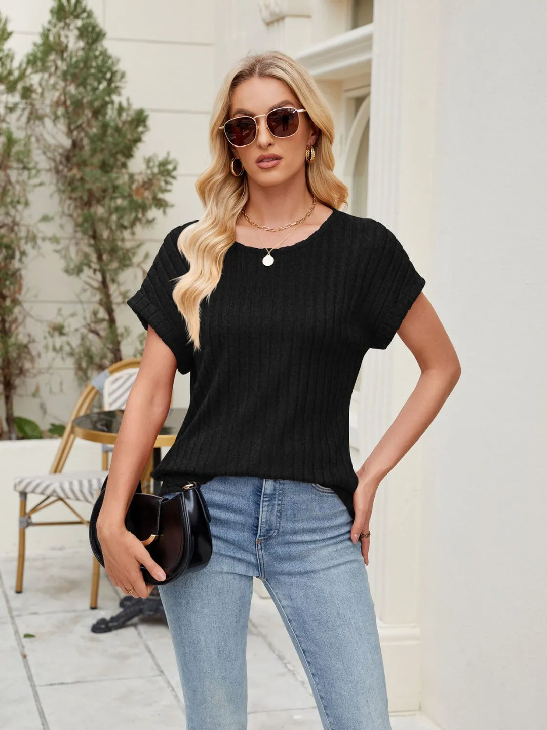 Round Neck Short Sleeve T-Shirt