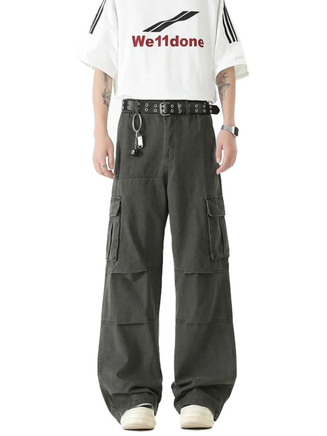 Men's Wide Leg Cargo Pants