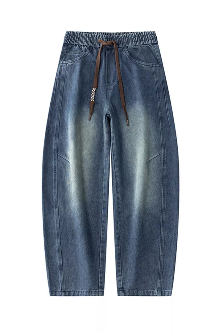 Men's Plus Size Vintage Wash Wide Leg Jeans