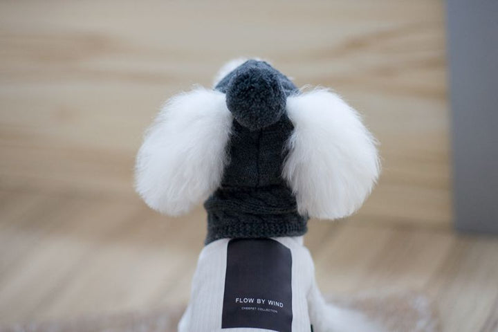 Tide pet clothes dog hat bib suit Teddy Bomei wool scarf autumn winter hat pet scarf