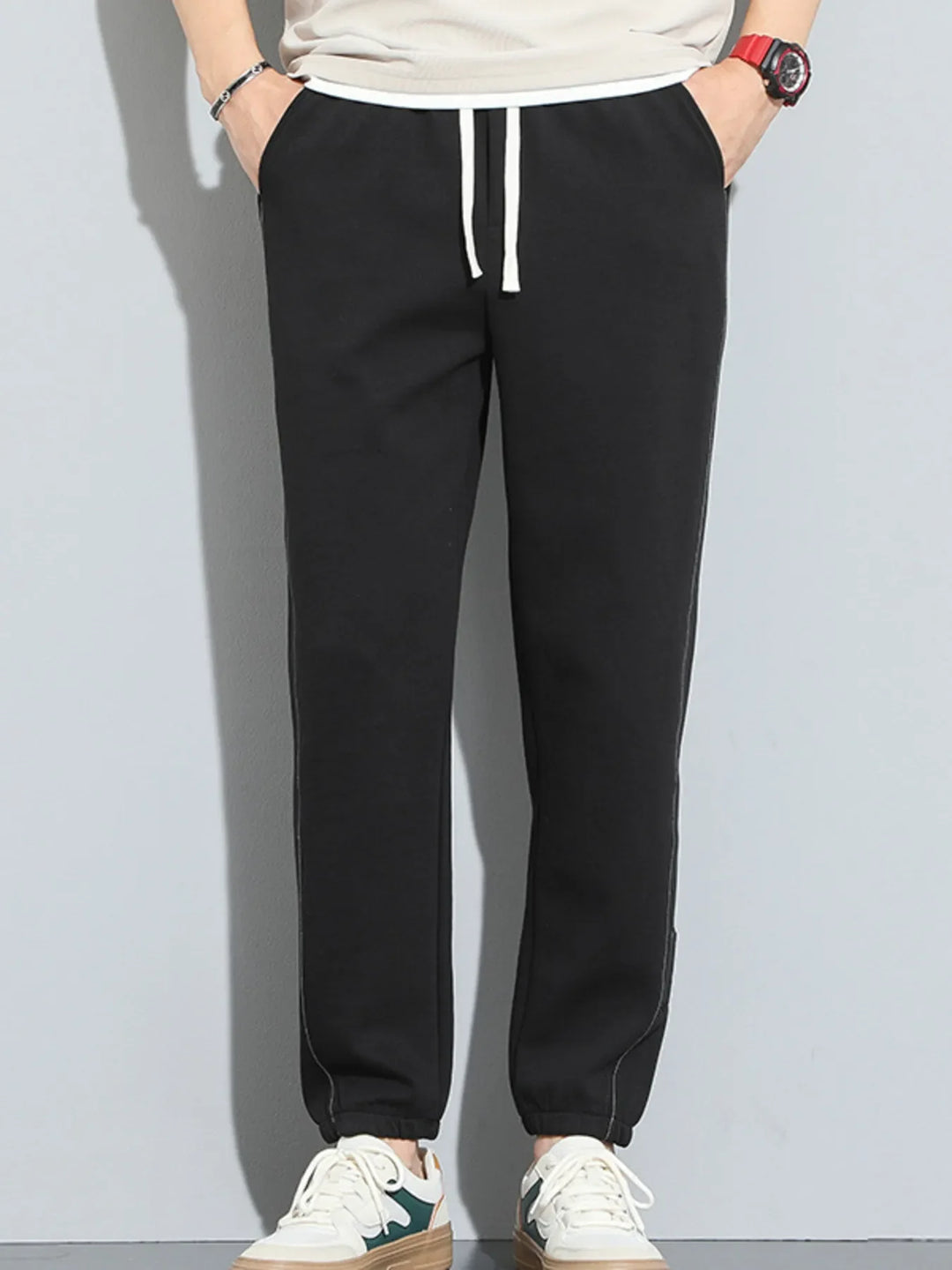 Men's Full Size Casual Drawstring Joggers Plus Size