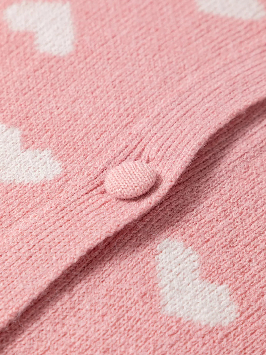 Heart Pattern Button Front Cardigan