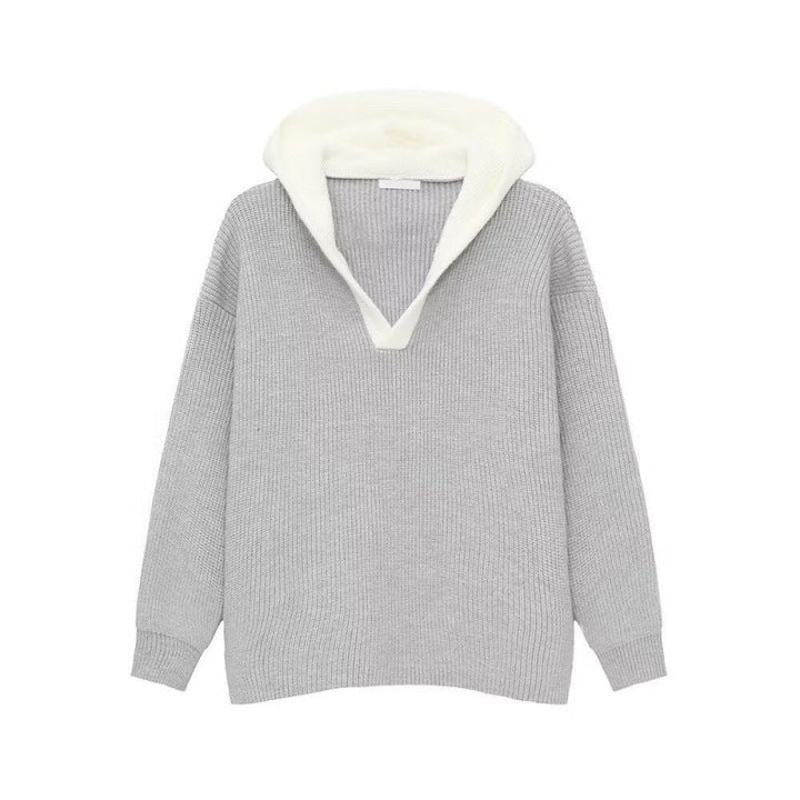 Casual V-neck Hooded Sweater For Men And Women