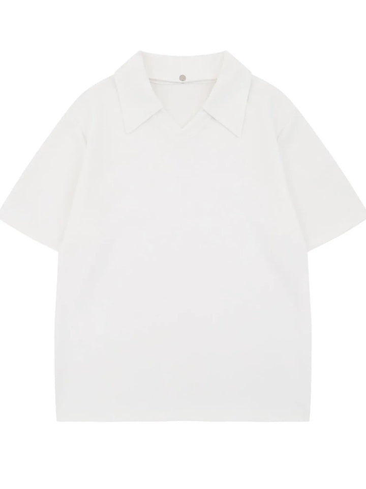 Men's Detachable Collar Short Sleeve Top