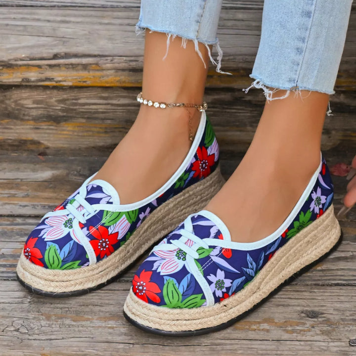 Round Toe Platform Slip-Ons