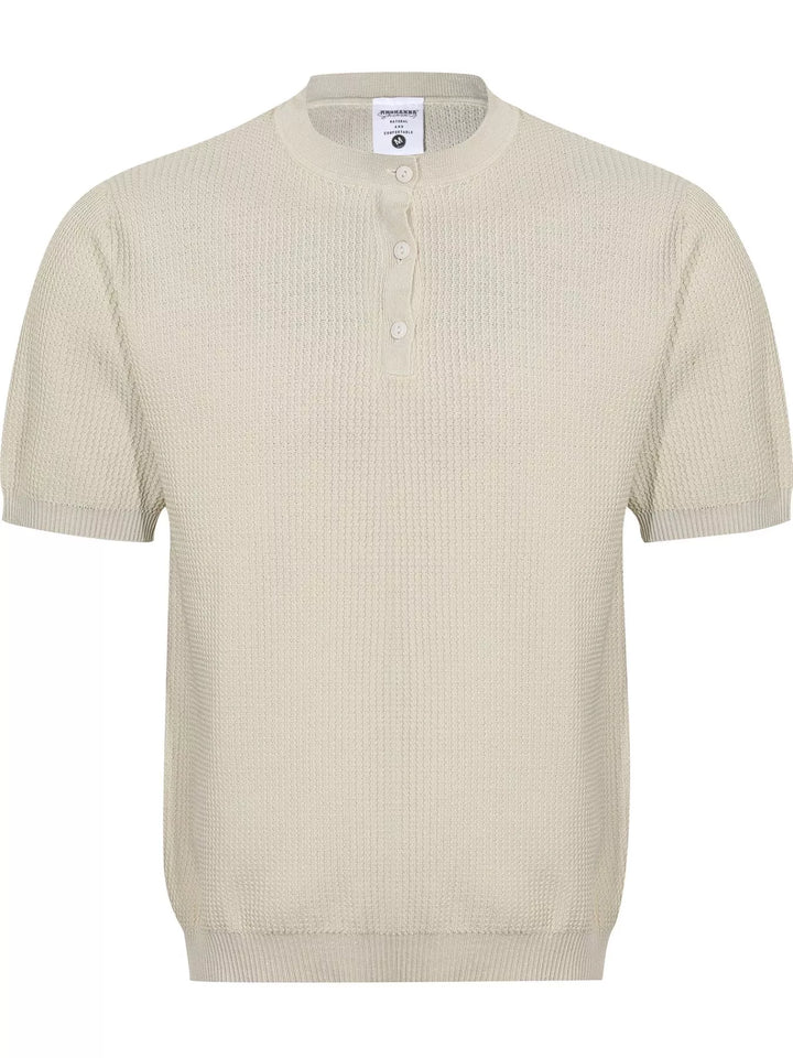 Men's Textured Knit Short Sleeve Top