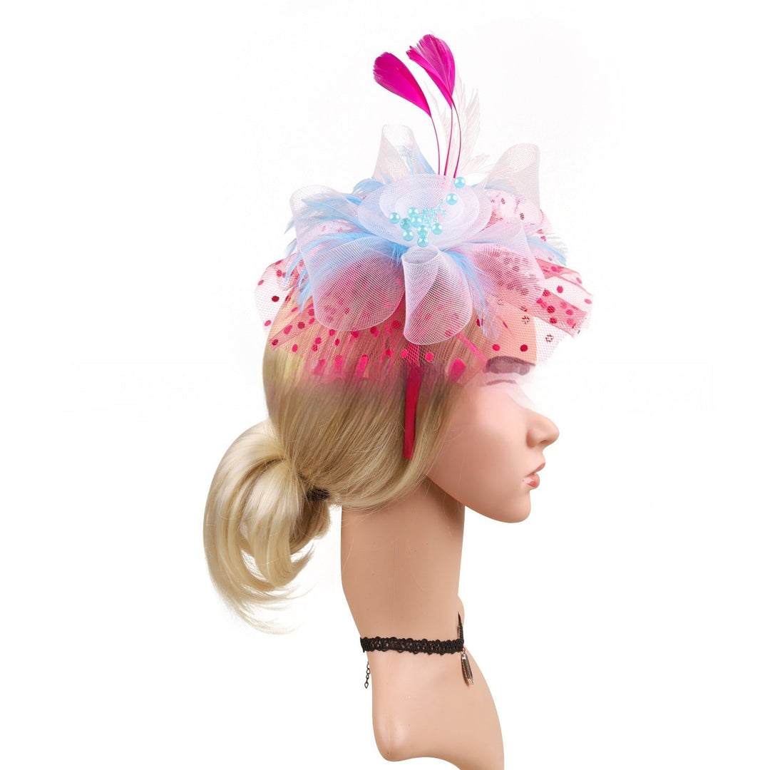 Headwear Bridal Hair Accessories Mesh Billycock Headband