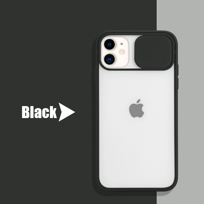 Frosted frame lens phone case