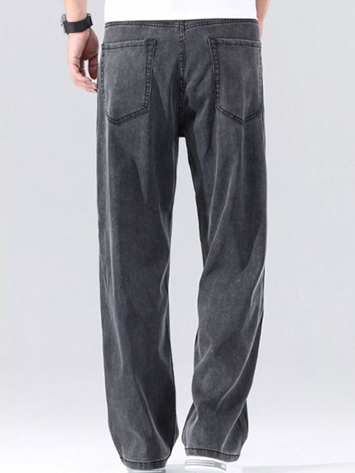 Men's Loose Fit Washed Jeans