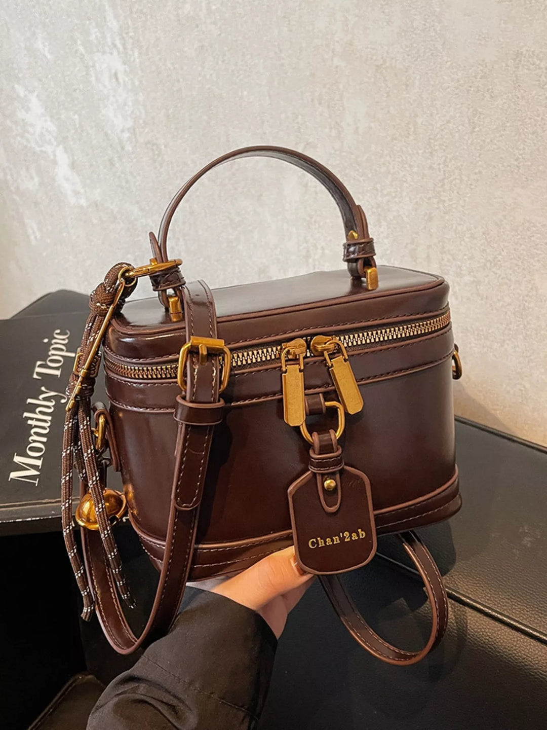Retro Style Boxy Crossbody Bag